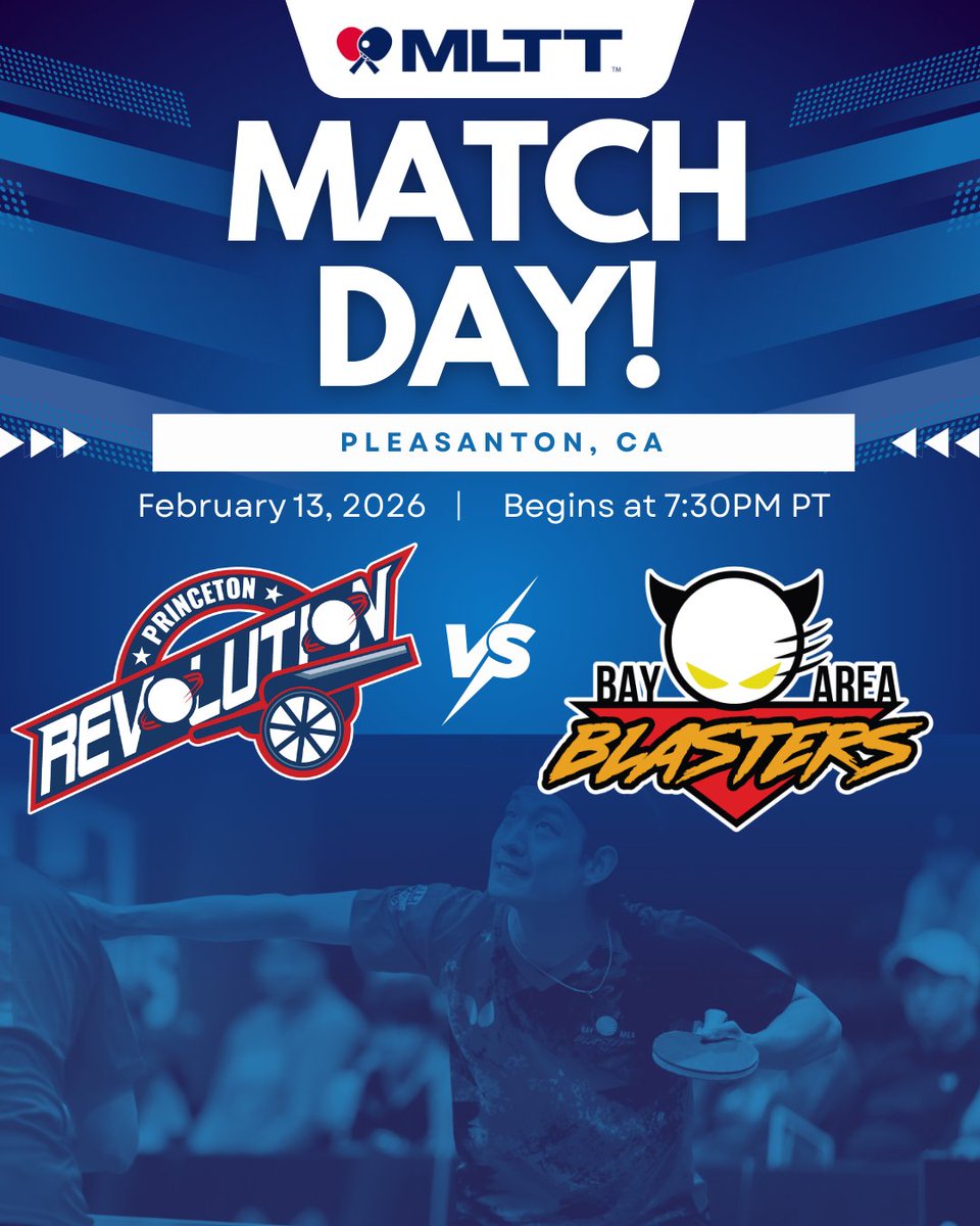 MLTT is back in the Bay Area! 

4:00PM PT: Gold Rush vs. Smash
7:30PM PT: Revolution vs. Blasters

📺Stream MLTT live on tabletennis.tv