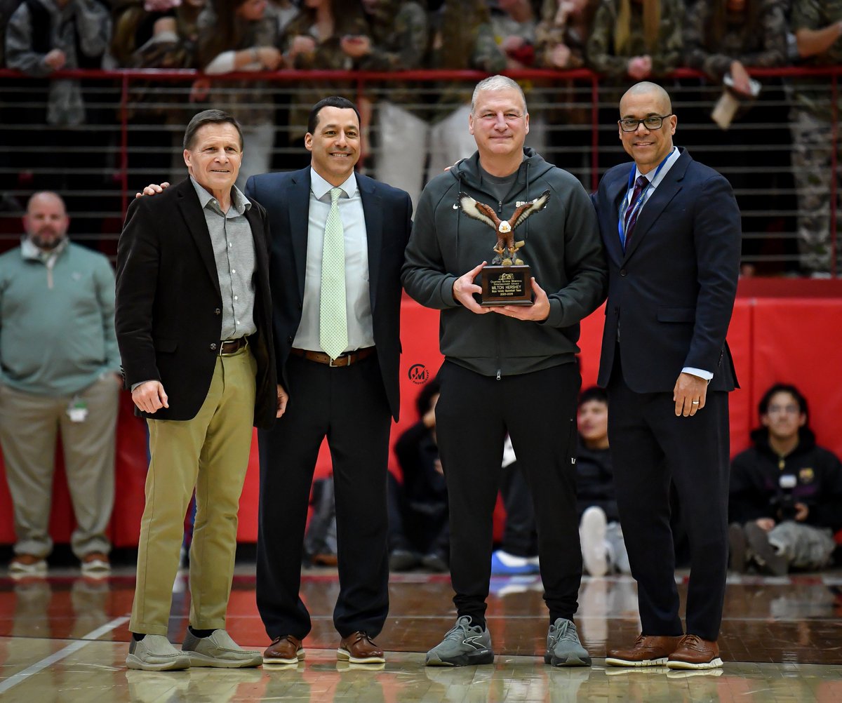 Congrats go out to our Boys Basketball team who received the Mid Penn Conference Boys Basketball Sportsmanship Award. Accepting the award is Athletic Director Mark Zerbe. PC - Joe Marshall Sr.