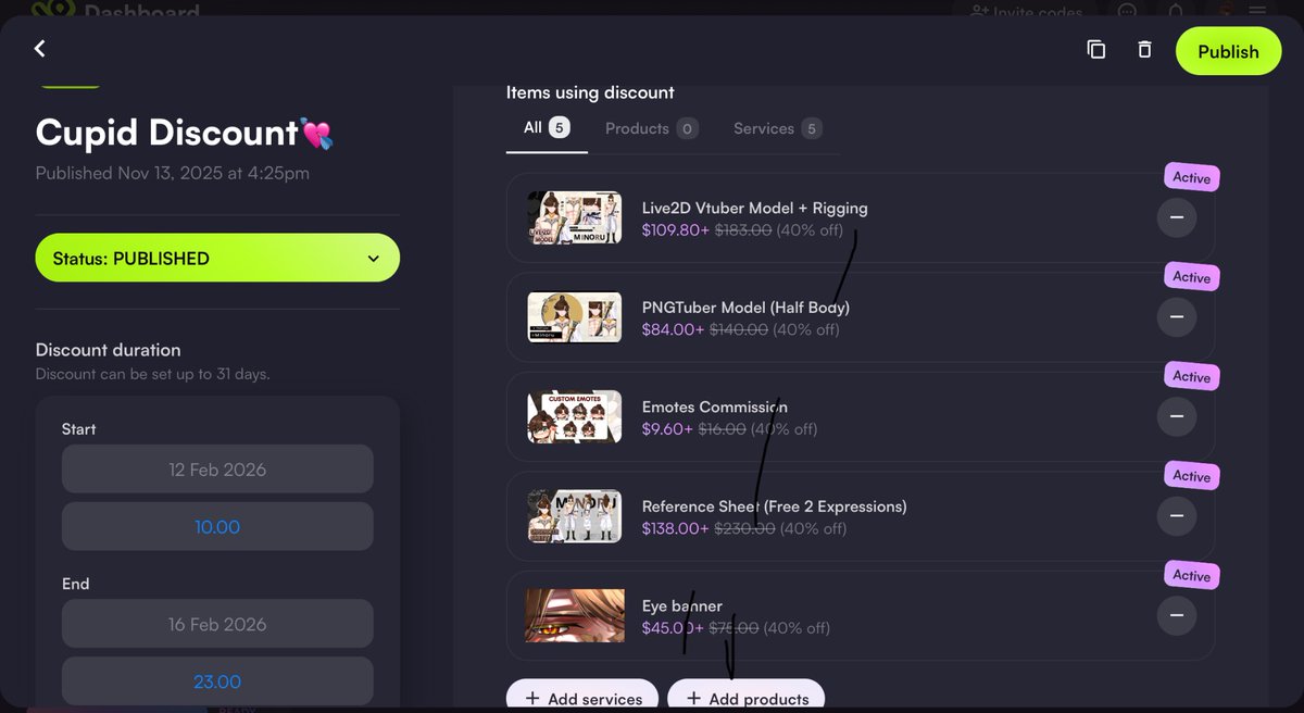 Love is in the air… and on my commission page too 💌
Valentine special: 40% discount per piece as my lil token of love 💕
Grab it while it lasts!

#VgenComms #vgen