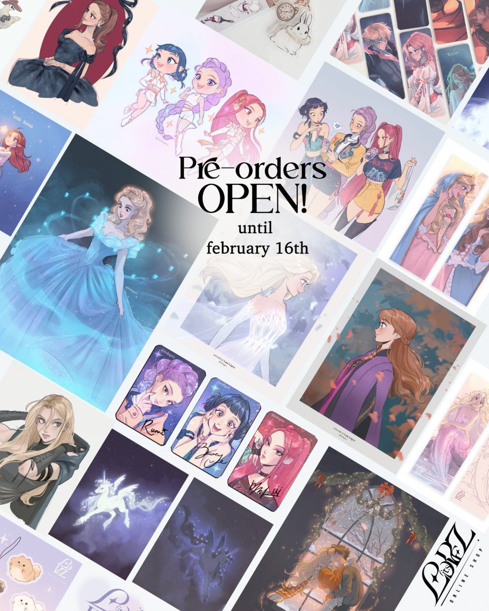 💌 PRE-ORDERS OPEN! 💌

opening pre-orders againnnn!!
New prints, posters, stickers… and, in case you missed the last opening, do not miss out this time and get KPDH Photocards, Stickers &amp; Keychains! ✨

The shop will be open from FRIDAY 13th 17h CEST until MONDAY 16th ONLY. (+)