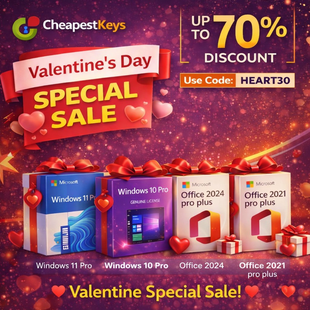 Genuine_license's tweet photo. 🌹 Valentine’s Day Exclusive Deal
Enjoy a FLAT 30% DISCOUNT when you use:
💝 Coupon Code: HEART30 #ValentinesDaySale #ValentinesSpecial #SoftwareDeals #MicrosoftKeys #DigitalSoftware https://t.co/69ExUGueL3 https://t.co/pAAeI2miHy