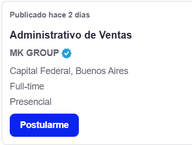 VeroR_Akd's tweet photo. Llevo un tiempo largo registrada en varias pág para ver siempre posibilidades de cambio o sumar laburos extras, con info real y CV.
Se vé q el algoritmo les falla xq me llegaron sugerencias de postulación para "CARNICERO" asiq se los comparto por si le sirve a alguno😃
#Bumeran https://t.co/qJ5NoAdo28