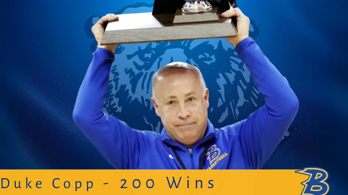 Coach Copp has 200 wins &amp; we celebrated with a short video youtu.be/YiGxKH5j290. He's not only a phenomenal coach but an incredible teacher who cares deeply for his athletes &amp; students. We're proud of him not just for wins but he takes care of our #BonduelBears. #BearsCan win!