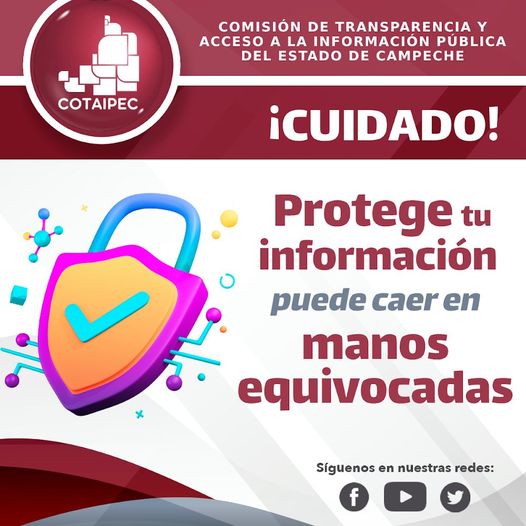 Cotaipec's tweet image. No publiques datos personales como tu domicilio, teléfono o correo electrónico en la web o redes sociales. #ProtegeTusDatosPersonales #COTAIPEC