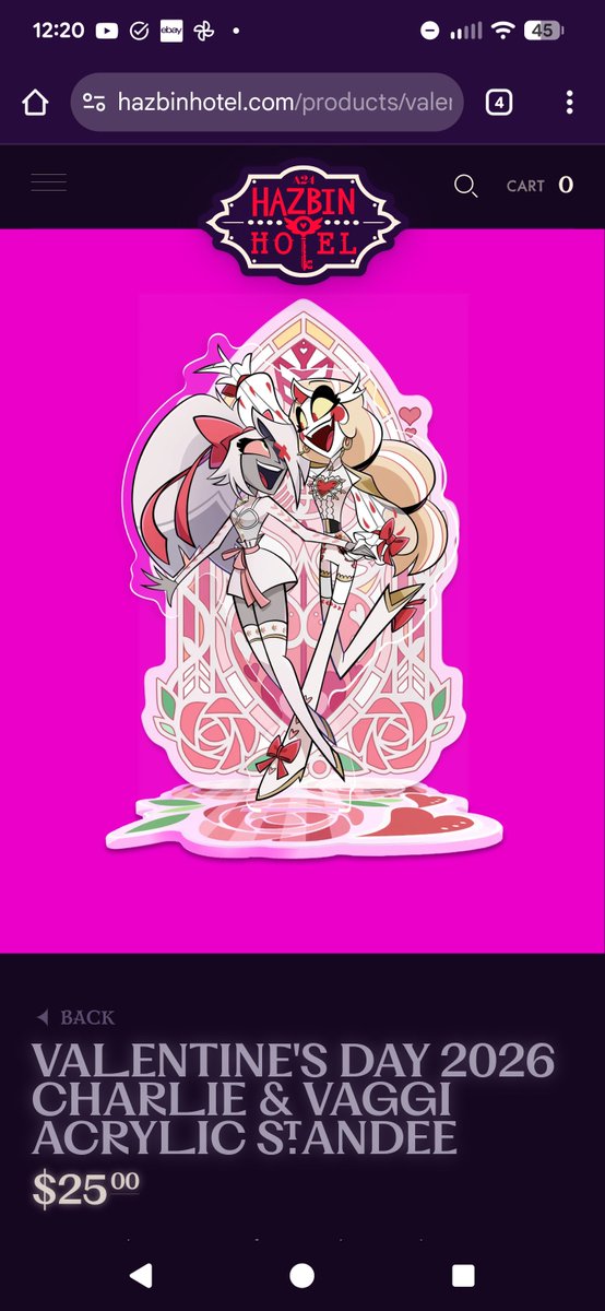 The girls look so lovely 🥰, of course I bought the #ValentinesDay standee.

#Chaggie #HazbinHotel #merch #CharlieMorningstar  #Vaggie