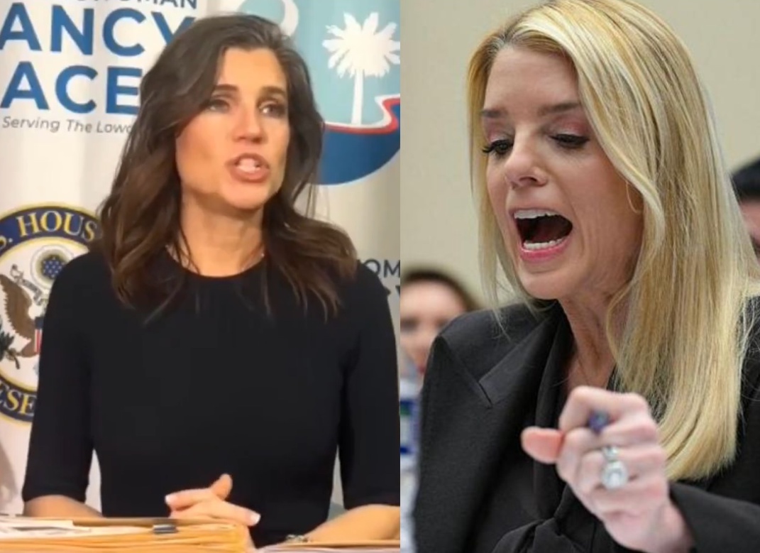 OccupyDemocrats's tweet image. BREAKING: Republican Nancy Mace shocks her own party by demanding that Pam Bondi testify before the House Oversight Committee after her "shameful" Epstein hearing.

The attorney general's deranged grandstanding has backfired spectacularly...

"What's your reaction to how Attorney…