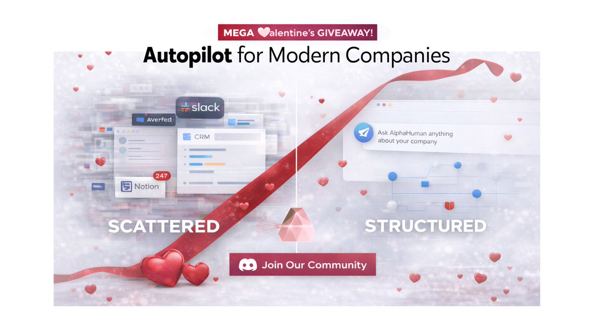 Your AI should work across ALL your tools.

That's what we're building at AlphaHuman.

AUTOPILOT FOR MODERN COMPANIES.

And today, we're opening our Discord community.

Inside:
✅ Beta access
✅ Founder AMAs
✅ Exclusive workflows
✅ Feature requests
✅ AI tips &amp; tricks

+ $200