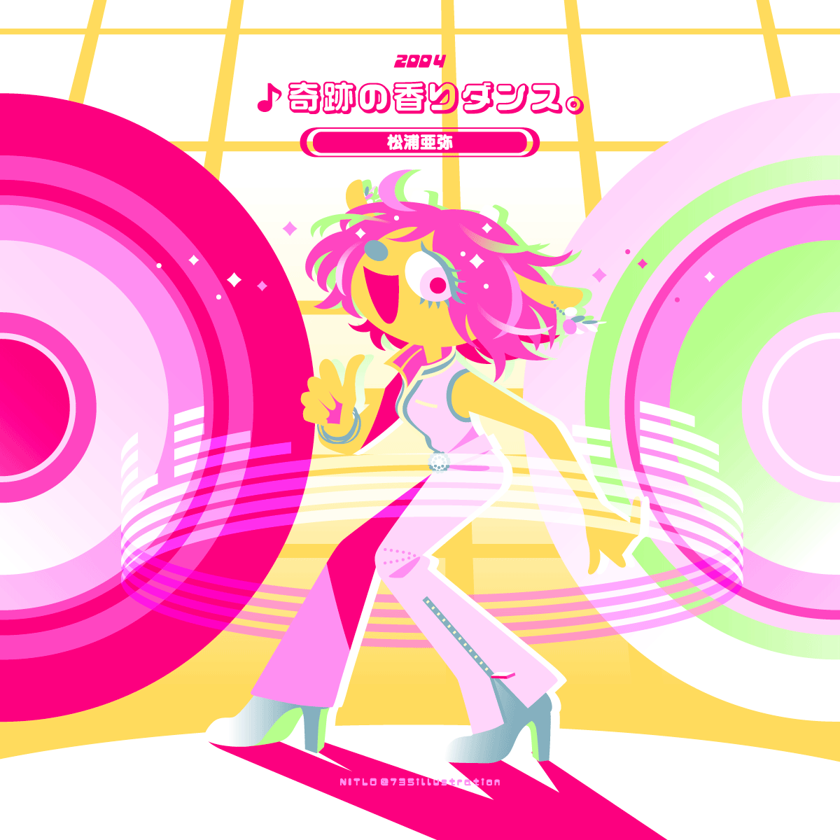 735illustration's tweet photo. Y2K J-POP in my mind! 🎙️🎶
#UmJammerLammy https://t.co/4xVLXStk17