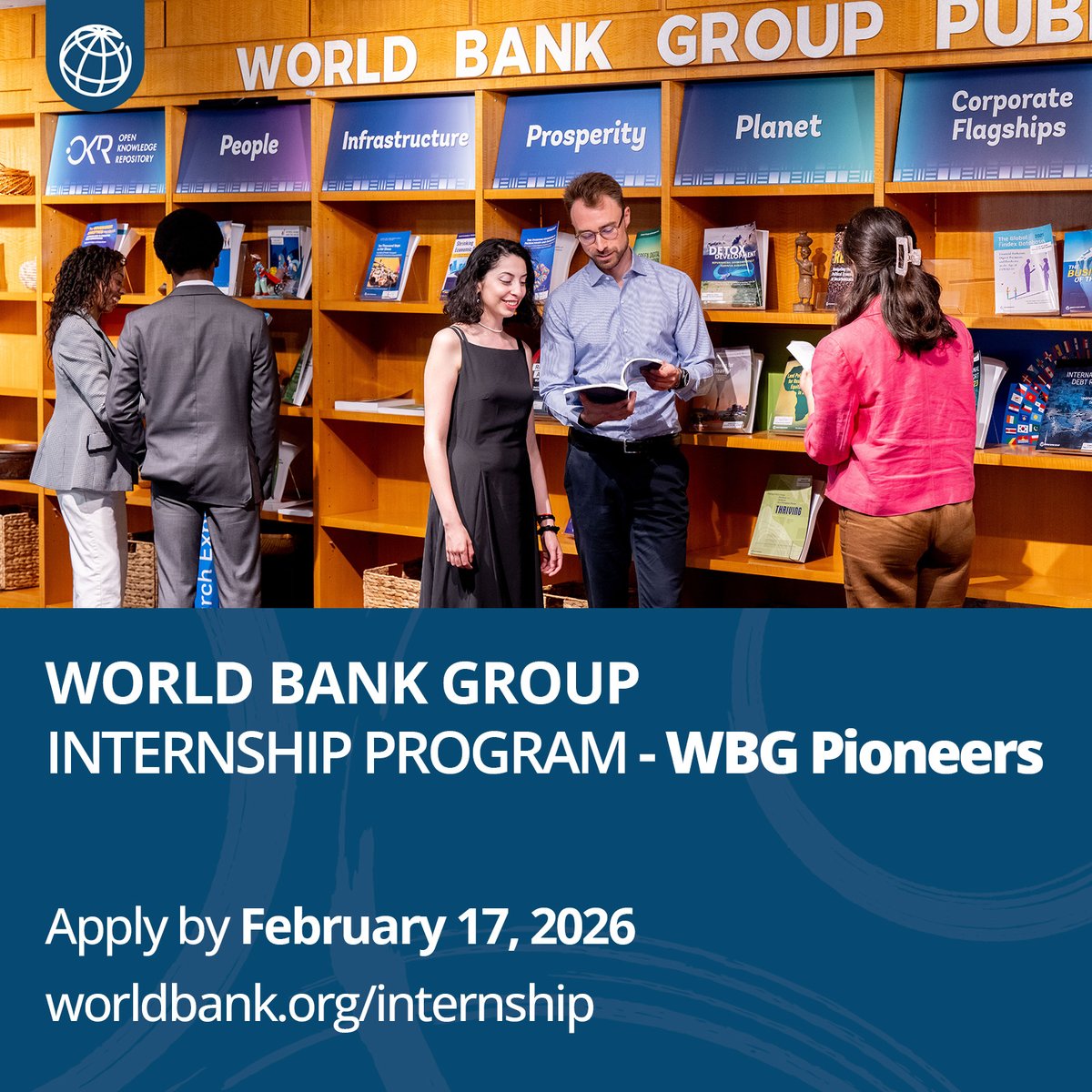 As a student, I wanted to understand how the world works, and commit to public service. For all undergrad and postgrad students ready to make a difference, I recommend you apply to the <a href="/WorldBankGroup/">World Bank Group</a> Pioneers Internship.  Apply by Feb 17: worldbank.org/internship