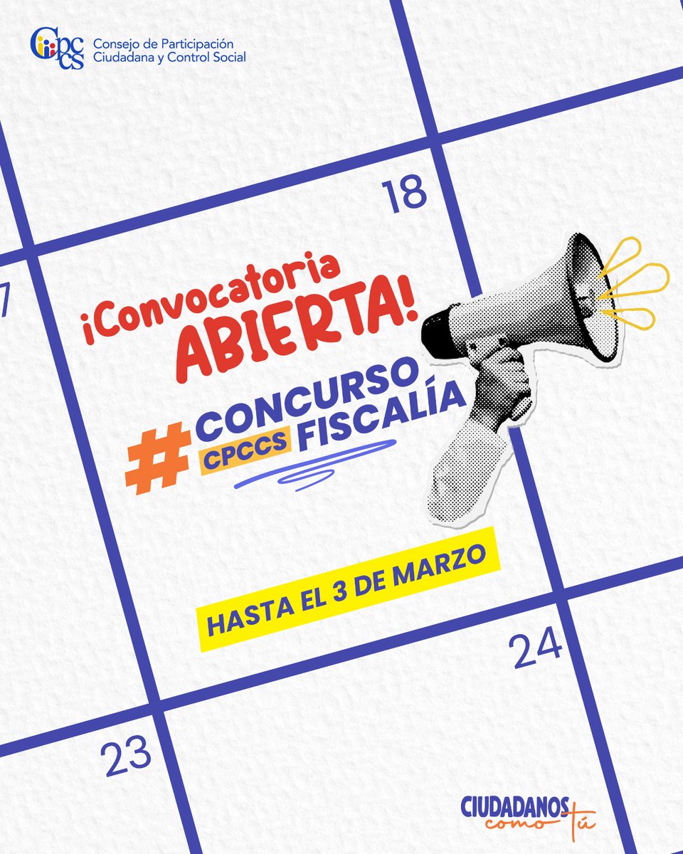 💡¡Recuerda!

Estás a tiempo de preparar tu inscripción en el concurso de designación de Fiscal General del Estado.

Revisa aquí la convocatoria⬇️