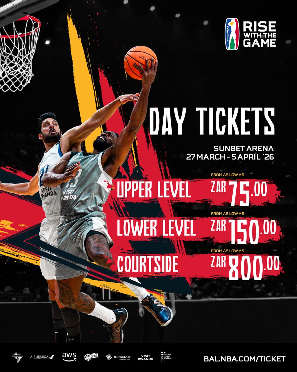 OUMARFOUTIYOU's tweet photo. Tickets are LIVE for BAL Season 6 in Pretoria. 🎟️🔥
Lock in your seat today and experience the game like never before: https://t.co/rnxI3yK3xY https://t.co/Q0b47BARoI