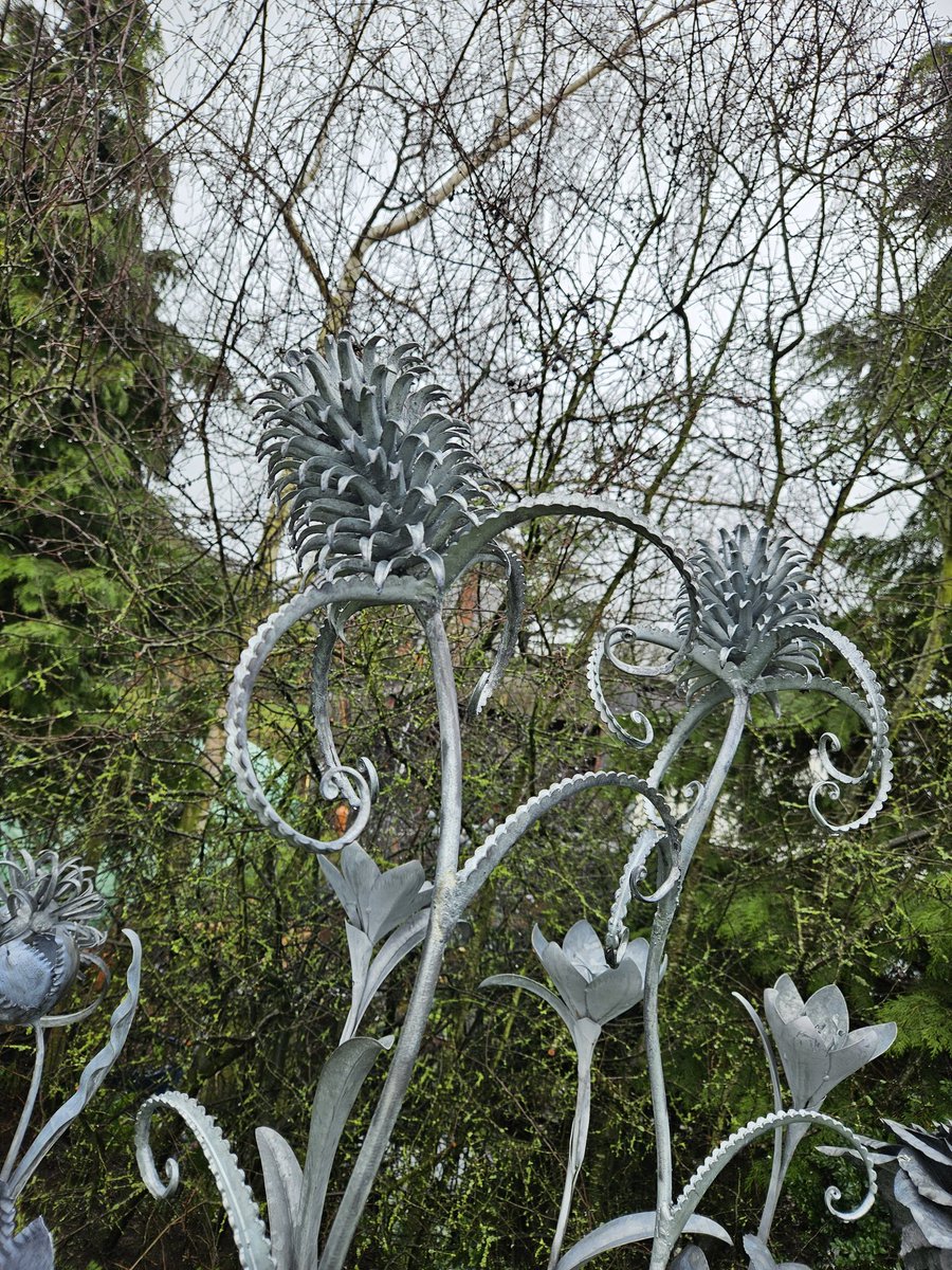 Littleashgarden's tweet image. I visited the rather special Dragonswood Forge  this morning to collect something... tba!
What a treat to see more of Neil's finished work on display. So tempting. 

#sculpture 
#metalart