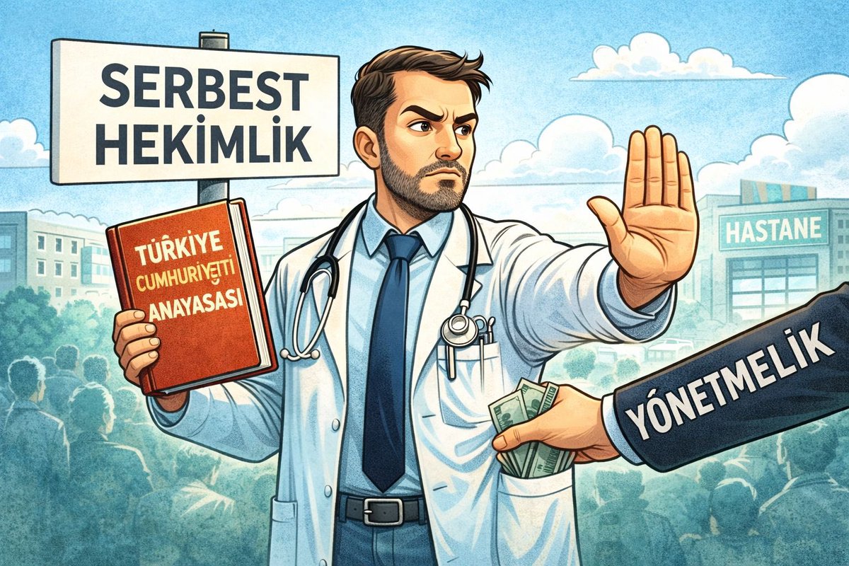 Başka hiçbir meslekte olmayan sürekli yönetmelik regülasyon ile serbest hekimlik hakkını zorla elden almaya çalışmak adaletsizliktir. #hekimbağımsızlığınadokunma #kotahastayaengel #elinihekimincebindençek