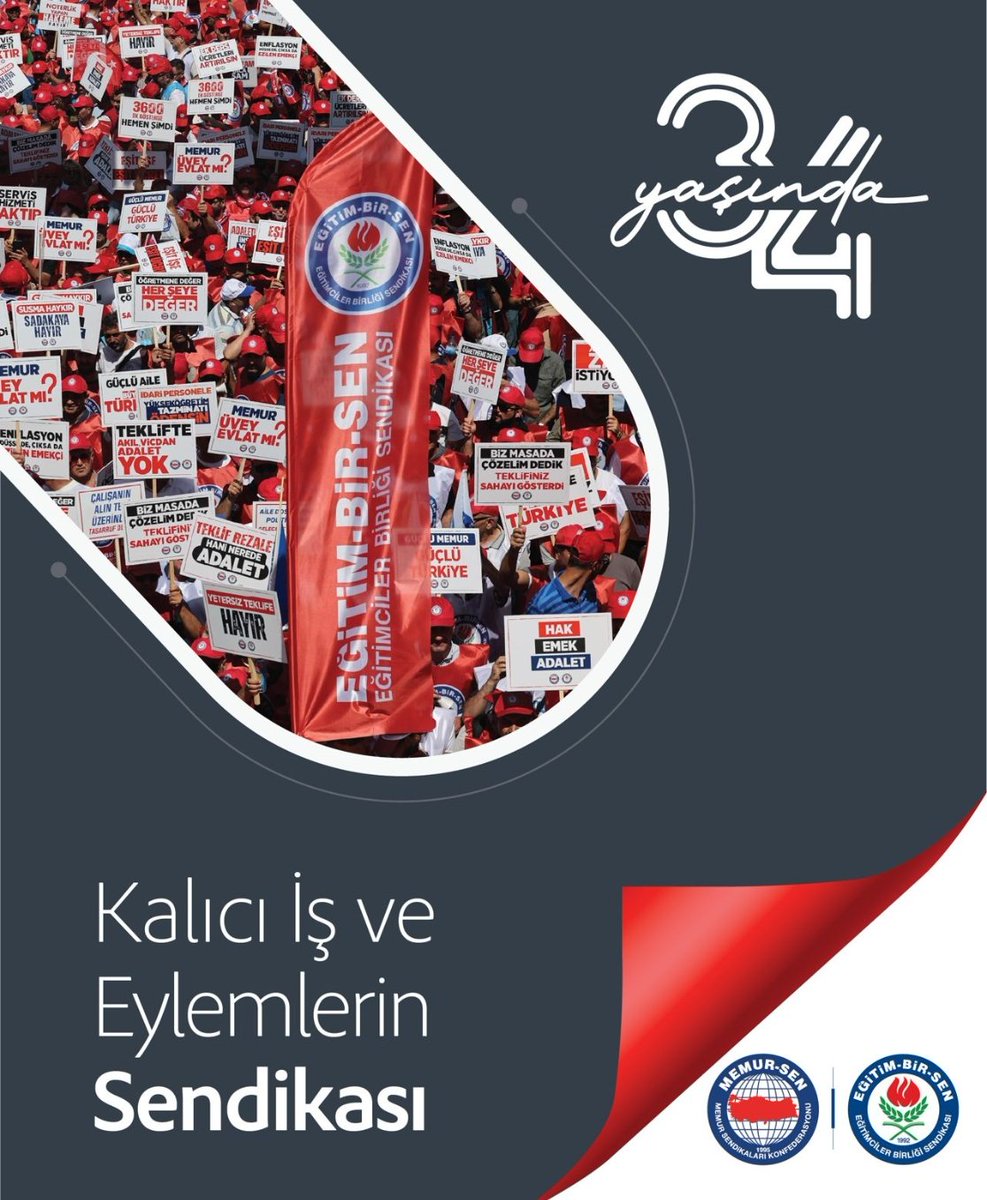 BilalKara_64's tweet photo. Eğitim-Bir-Sen, eğitim çalışanlarının, örgütlenerek dayanışma, haklarını koruma, geliştirme, yasaklarla mücadele etme, özgürlük alanlarını genişletme mücadelesinde 34 yıllık bir emek, tecrübe, başarı ve onur mücadelesinin destanıdır.

#EğitimBirSen34Yaşında
@EgitimBirSen https://t.co/kt1HpC18wO