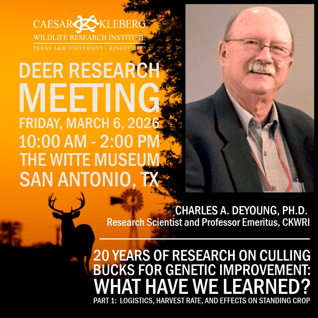 Caesar Kleberg Wildlife Research Institute tweet media