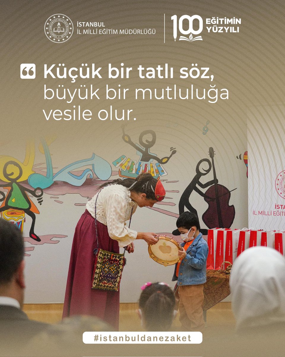 Birlikte öğrenen, birlikte üreten ve birbirine değer veren bir eğitim ailesi olmaya devam ediyoruz.

#istanbuldanezaket

<a href="/tcmeb/">Millî Eğitim Bakanlığı</a> <a href="/Yusuf__Tekin/">Yusuf Tekin</a> <a href="/MucahitYentur/">Murat Mücahit Yentür</a>