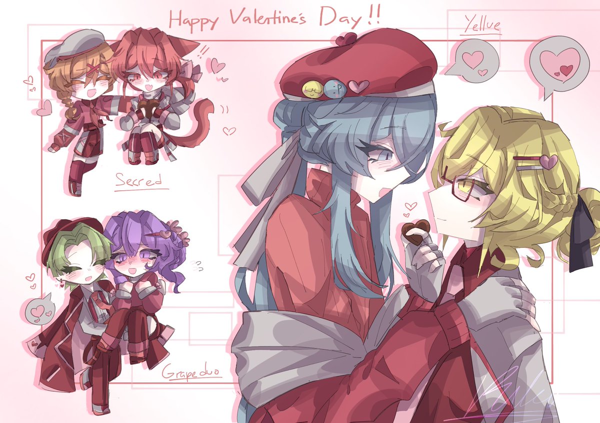 Ruko0vs's tweet photo. Happy Valentine’s Day! 💖💞

#alanbecker #animationvsminecraft #alanbeckerfanart #grapeduo #secred #yellue https://t.co/Y7OfL7EBvA