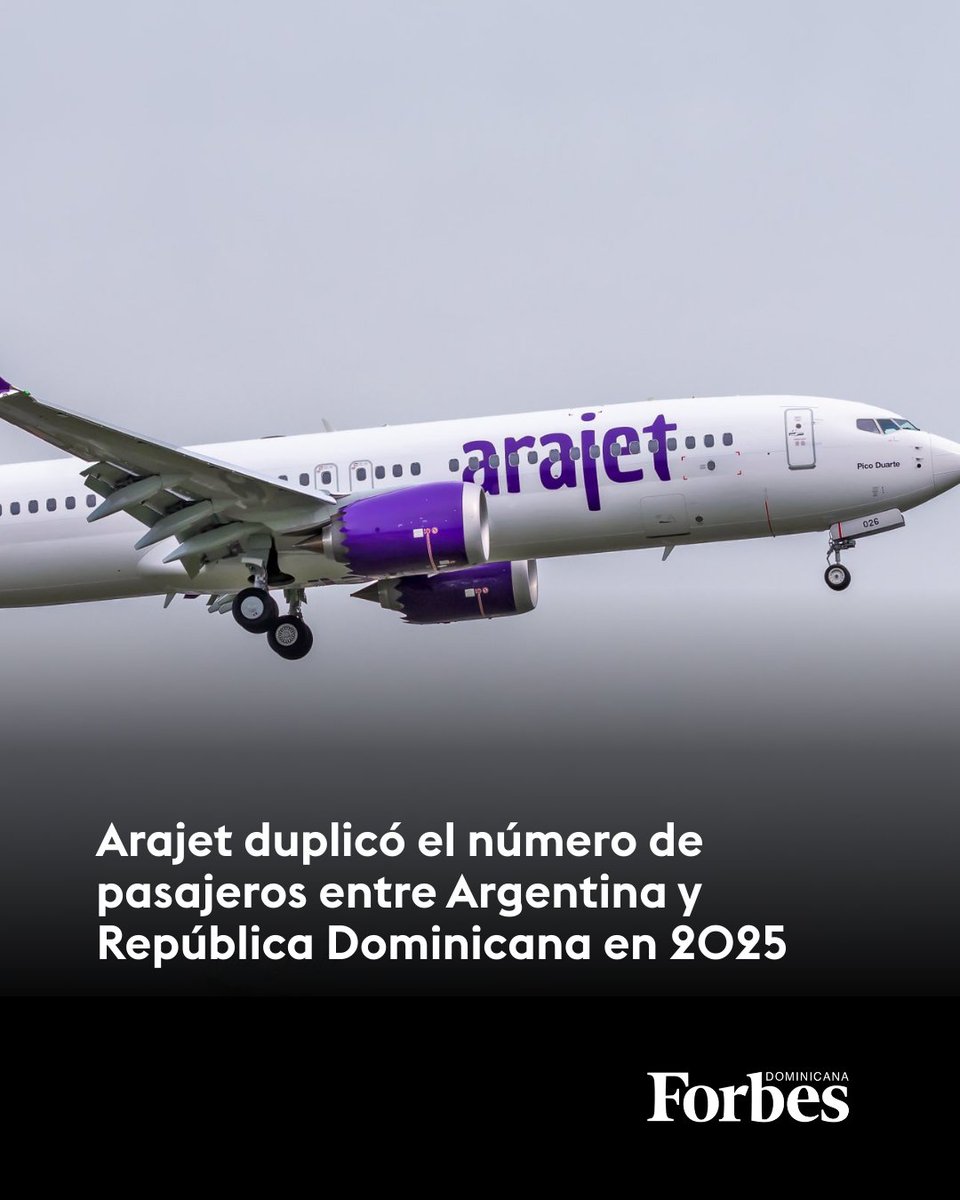 ✈ Según el Ministerio de Turismo dominicano, 442.088 argentinos viajaron a la República Dominicana en el último año, frente a 272.450 en 2024.

🔗 Entérate: forbes.do/actualidad/ara…