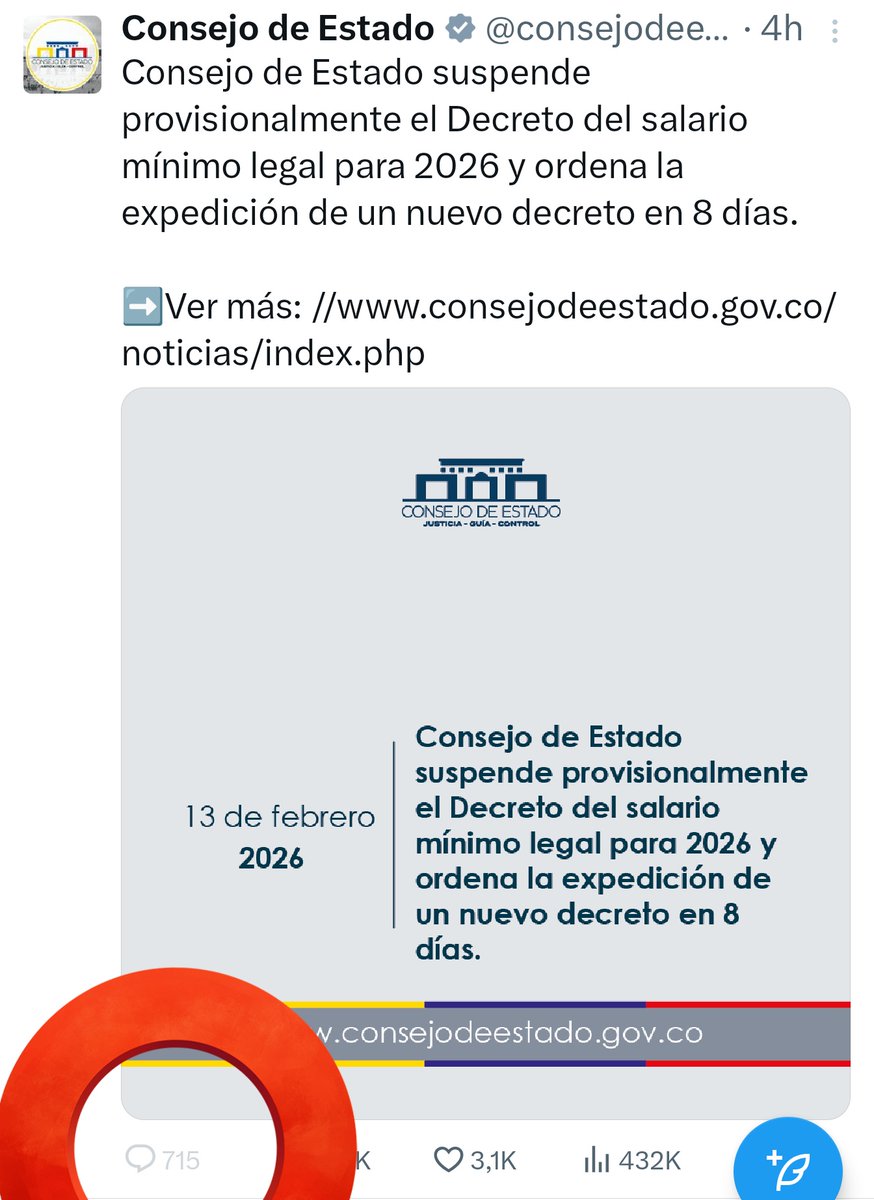 Fíjense lo que hace la cuenta del <a href="/consejodeestado/">Consejo de Estado</a>. No permite a la ciudadanía ni siquiera opinar al estar consientes de la arbitrariedad sin precedentes qué acaban de cometer.

¡Cobardes!
