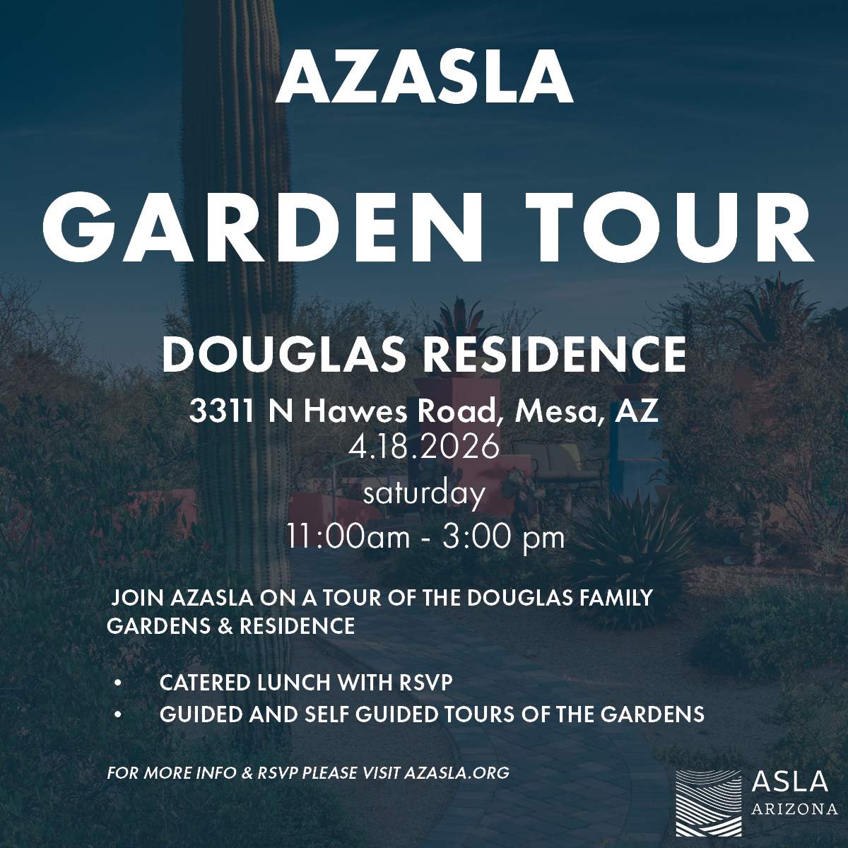 AzASLA's tweet photo. Explore this stunning 7½‑acre desert garden featuring diverse cactus, succulent and native plant collections woven through scenic paths, sculptures, fountains, and seating areas. 
Lunch and refreshments will be provided.
https://t.co/gpQwUIrVBl https://t.co/6BvJAlyAmF