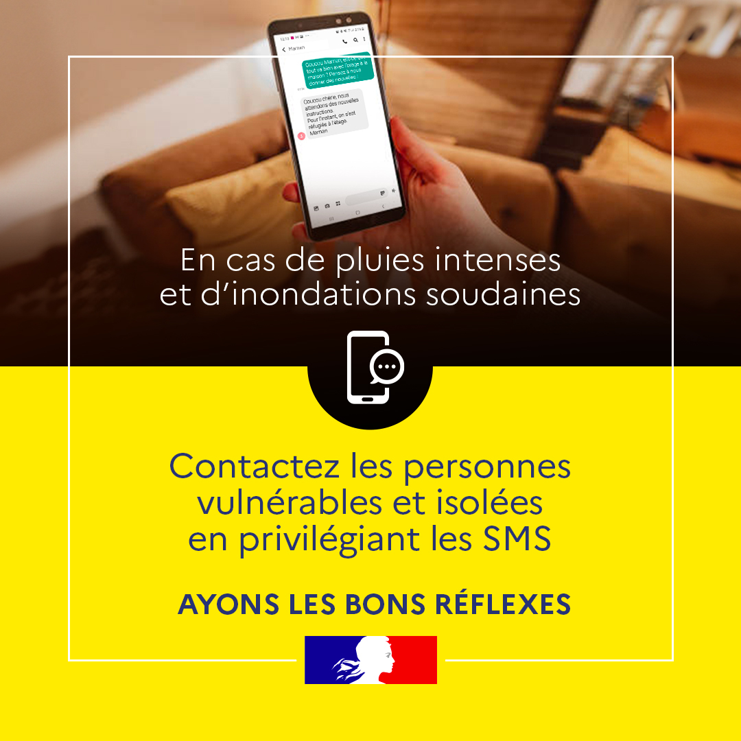 Image de Préfet de Corse préfet de Corse-du-Sud - #PluieInondation | Ayons les bons réflexes !
📱 En cas de pluie intense et d'inondation soudaine, pr