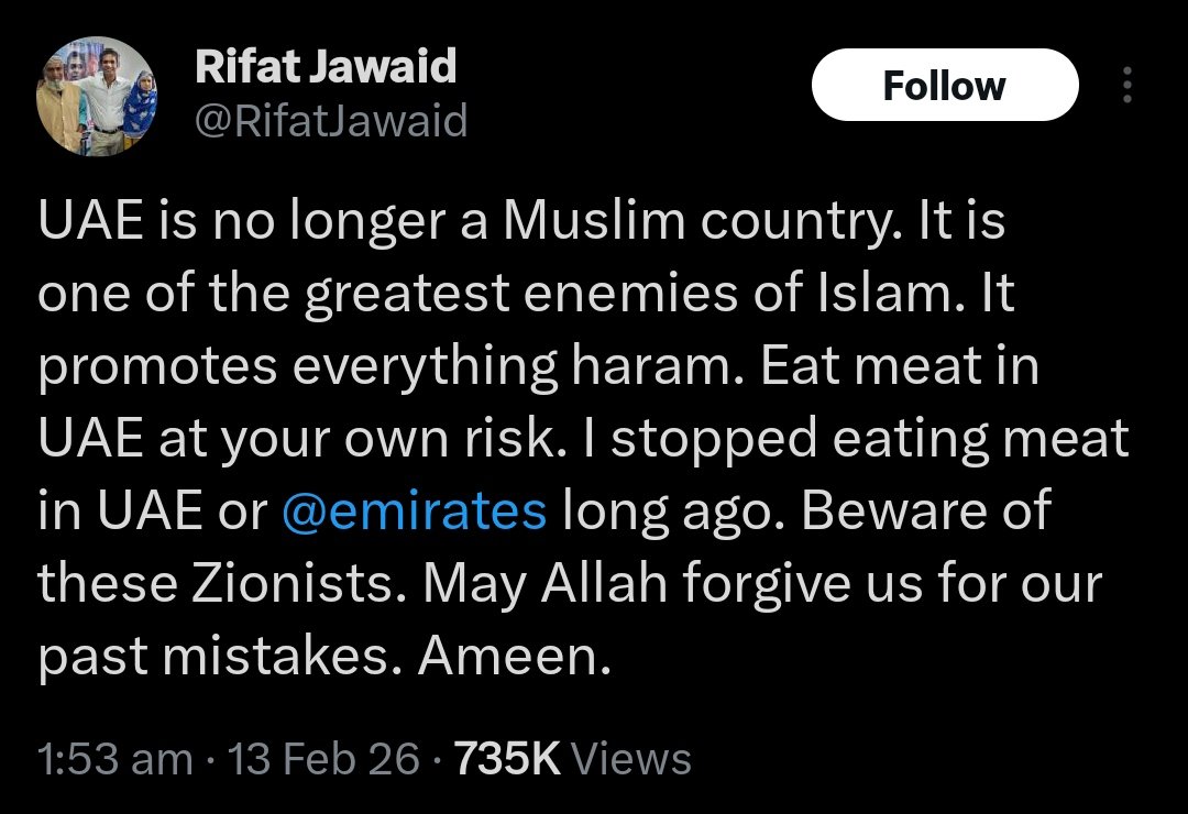 Indian Muslim : "UAE is no longer a Muslim country... reeeeeee... Greatest enemy of islam... reeeeeee"

Same Indian Muslim on same day : "Hindutva thugs have occupied powers by sowing seeds of hatred in India"