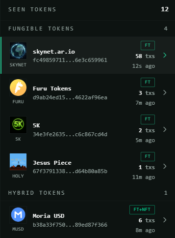 A small sampling of watching CashToken transactions over the last 15 minutes.  Few for now, but the CashToken ecosystem is growing every month.  

Watch them with our TokenWatch tool  
buyhodlsell.com/token-watch

#bch #btc #cashtoken #cryptocurrency