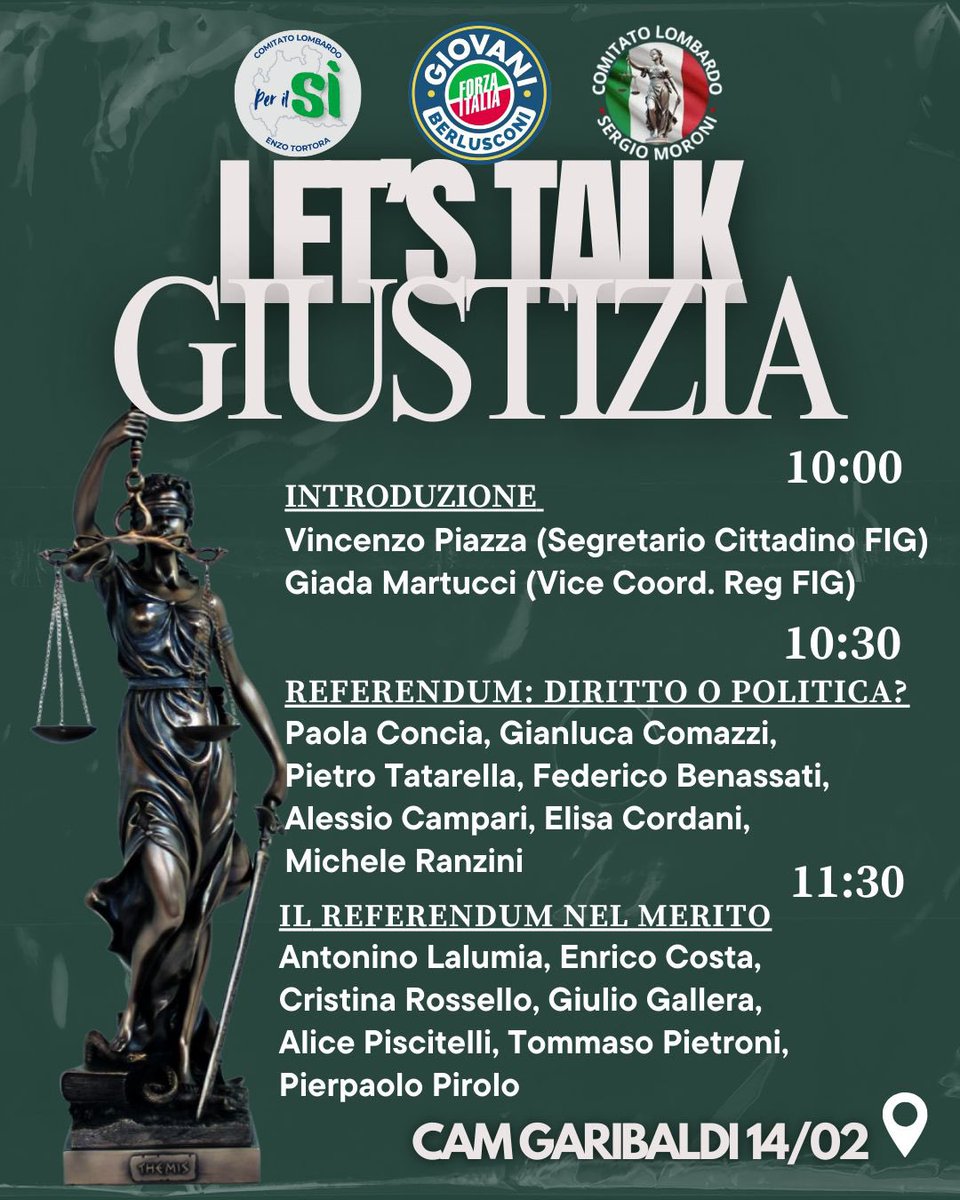 Domani vi aspetto, a Milano del nostro Municipio 1. Per il SÌ 🇮🇹