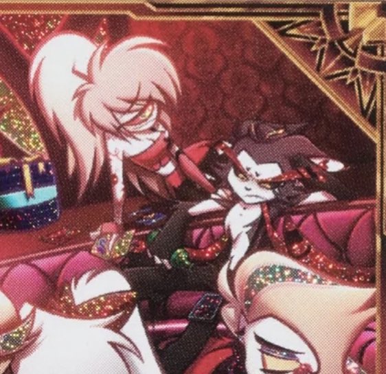 Princess_D_97's tweet photo. I thought this was Valentine merch, not rip my heart out merch! Excuse me while I throw up! 🥺😭 kitty is NOT well... 

#HazbinHotel 
#huskerdust https://t.co/iwghgSbIDA