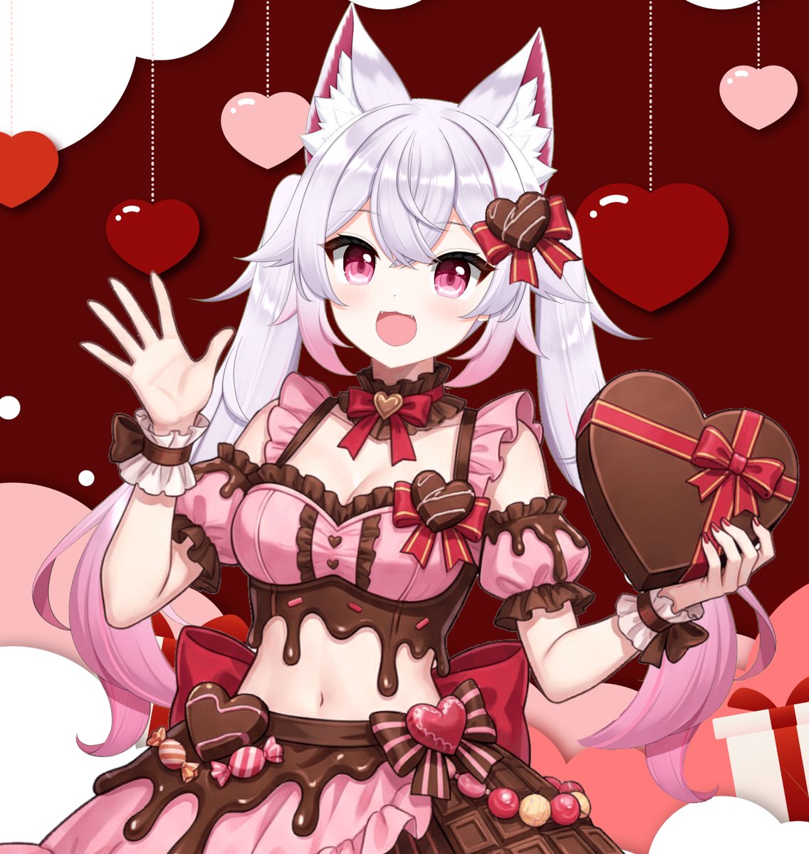 AriaFoxia's tweet photo. #おはようVtuber
バレンタインのおはアリアです🦊💕
ℍ𝕒𝕡𝕡𝕪 𝕍𝕒𝕝𝕖𝕟𝕥𝕚𝕟𝕖'𝕤 𝔻𝕒𝕪!

チョコみたいにとろける色のバレンタインドレスだよん🍓🍫
今日はあなた専属の“甘々彼女”でいくね？
心までチョコみたいにとろとろにしてあげるっ🤍

My Valentine’s dress is this melt-in-your-mouth chocolate shade!🎀
Today I’m your exclusive extra-sweet girlfriend.
I’m gonna make your heart melt like chocolate!😚💕