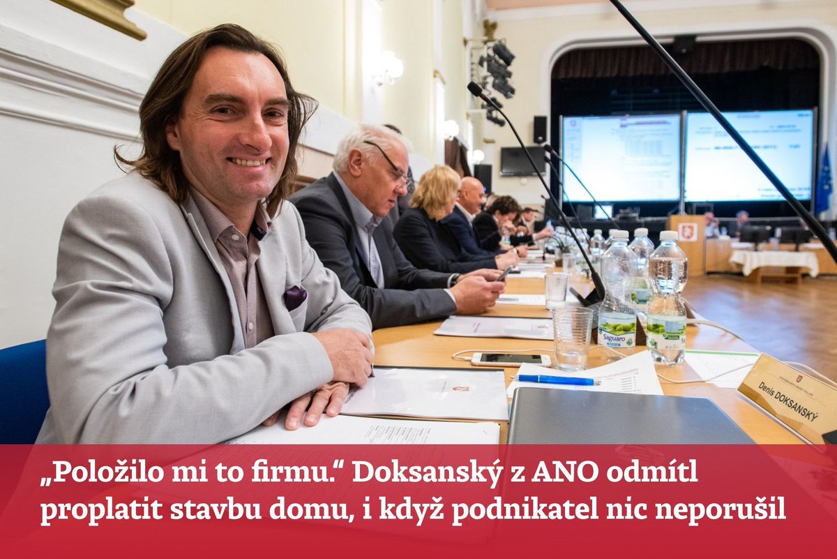 denikn.cz/1967567/
Poslanec ANO Denis Doksanský se v minulosti dostal do sporu s podnikatelem, který se podílel na výstavbě několika domů včetně jeho vlastního. Kritizoval tempo stavebních prací, přestože sám připouštěl, že stavba nemá zpoždění. A odmítl proplatit faktury,