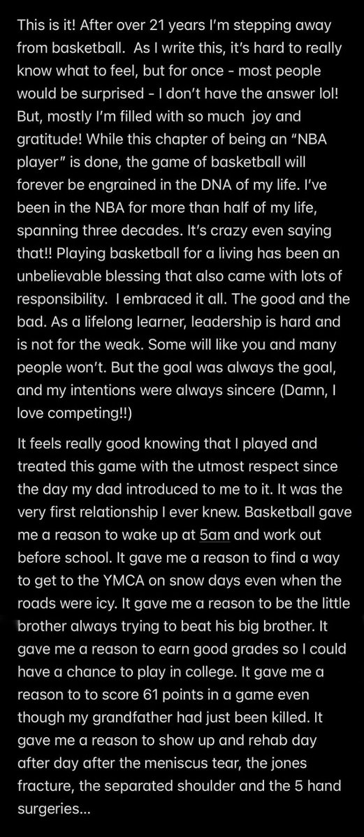 Ballislife's tweet image. Chris Paul has announced his retirement