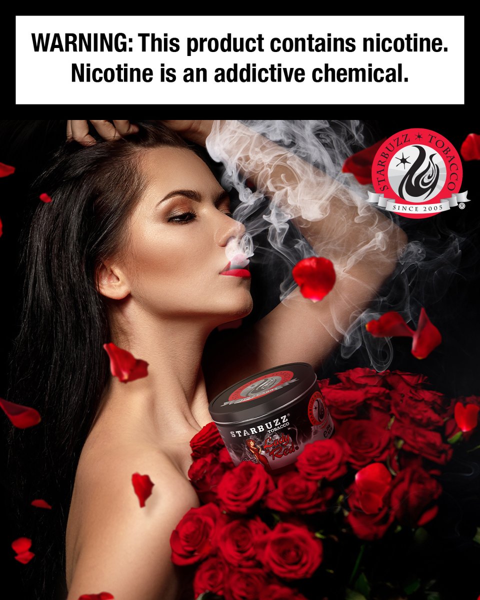 Our Lady in Red® turns heads with class and nuance, boasting a #sensuous body of #shisha flavor dressed in seductive #cherry and romantic #rosewater. ❤️🌹💋🍒
Happy #Valentine's weekend from #Starbuzz®! ❤️ #hookah #narguile #tobacco #smoke