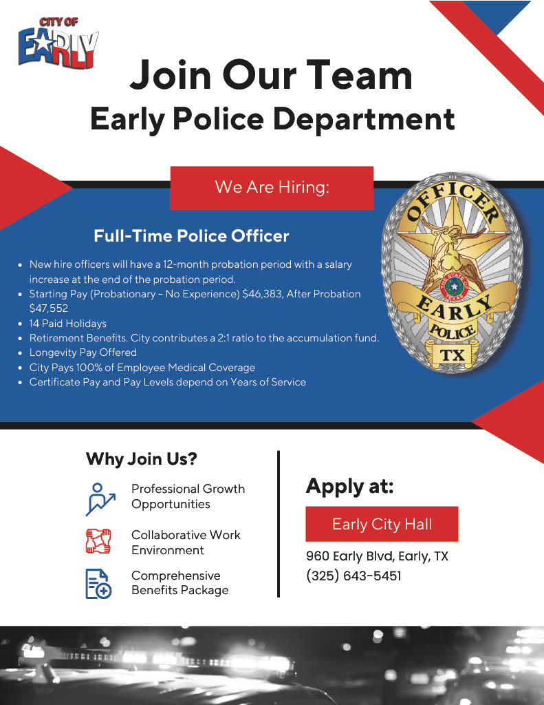 City of Early Police Department tweet media