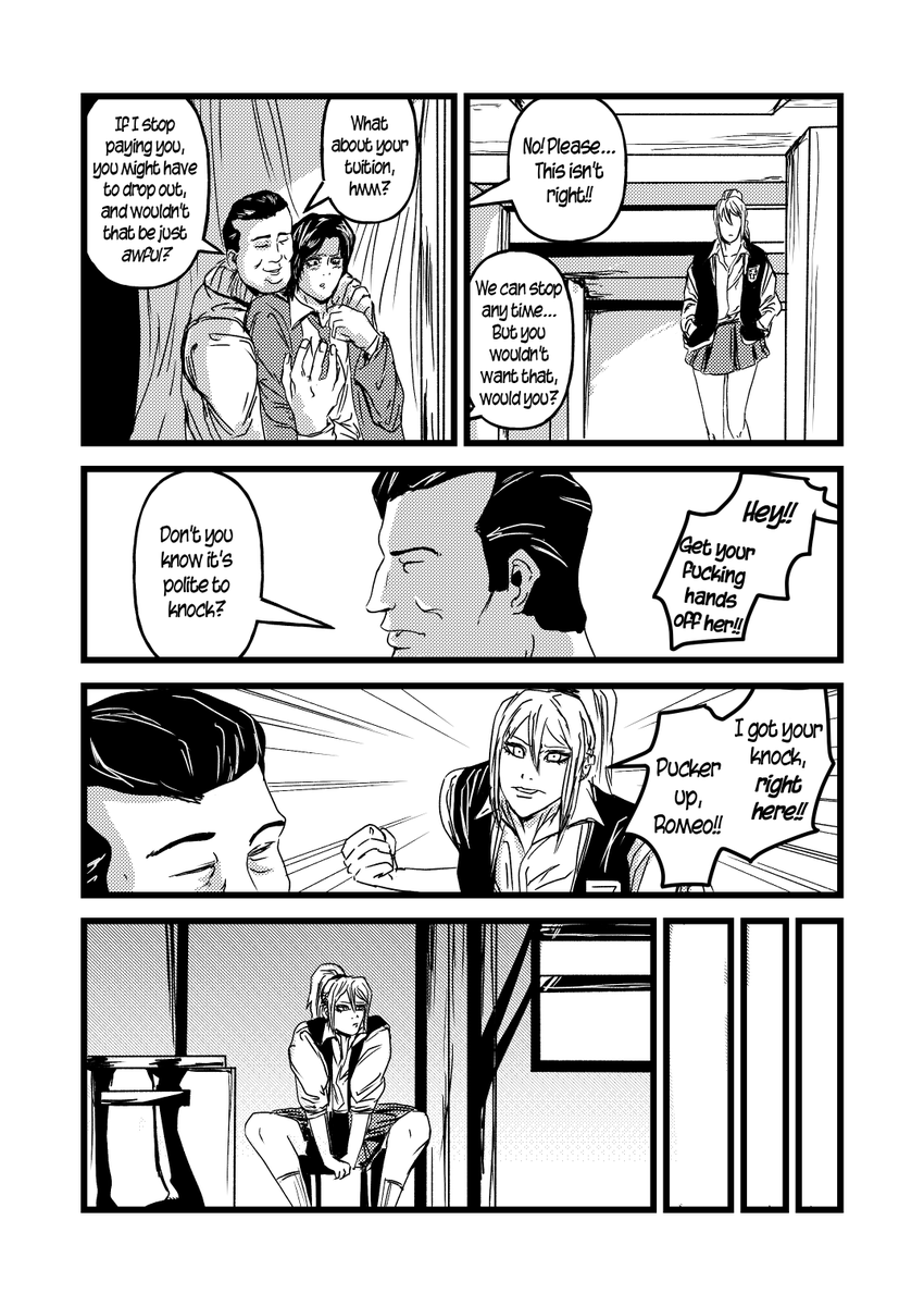 samudesu's tweet photo. The Punk, by @K_Uramichi (with permission)
Check out their gallery for lots more classically cool stories!
https://t.co/71K1Iu88EP https://t.co/JNJbWVo7en