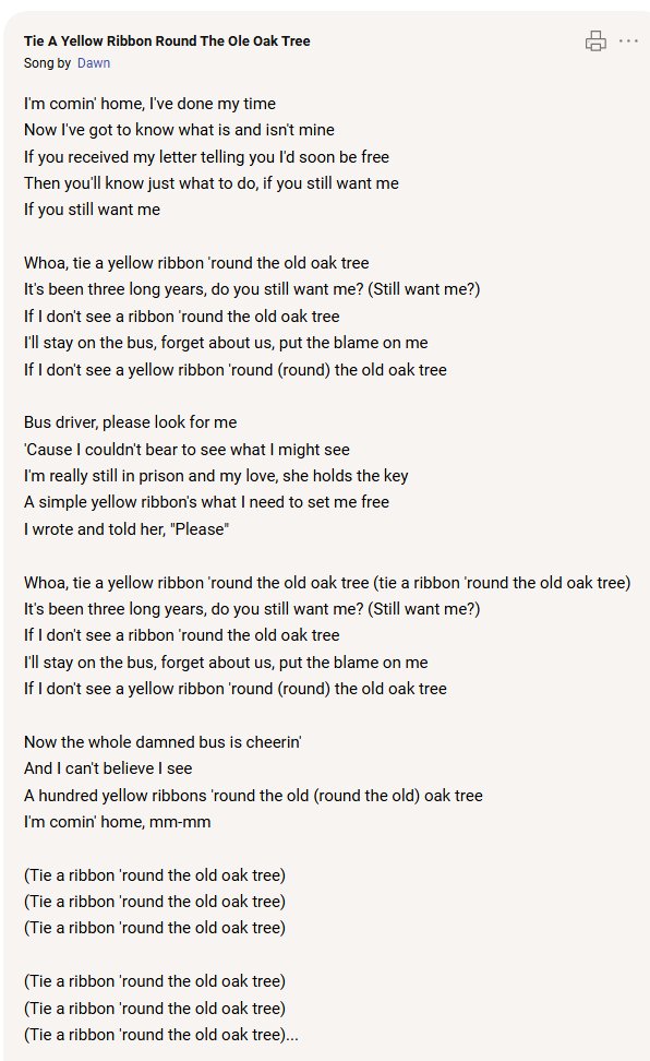 In USA- Song of 1973!