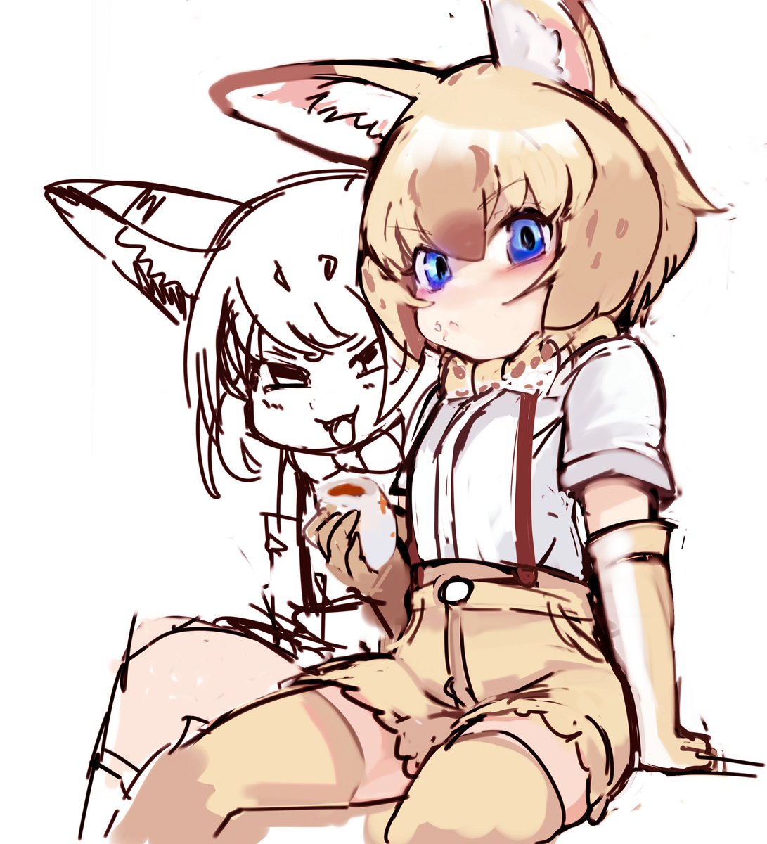 双子サーバルのラフぅ 