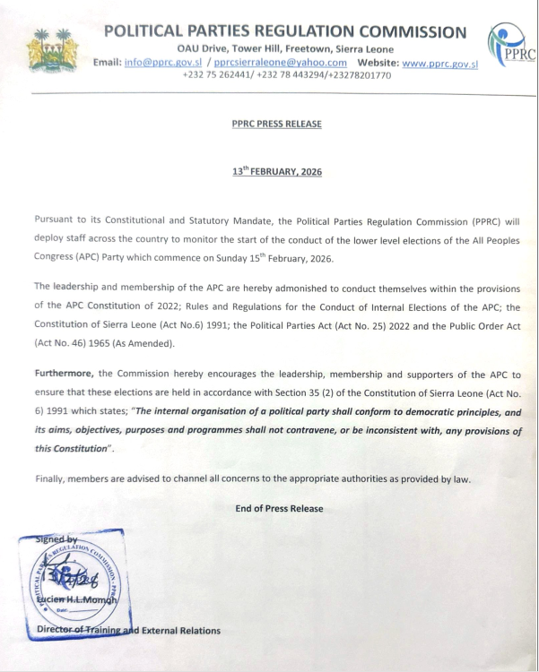 Political Parties Regulation Commission tweet media