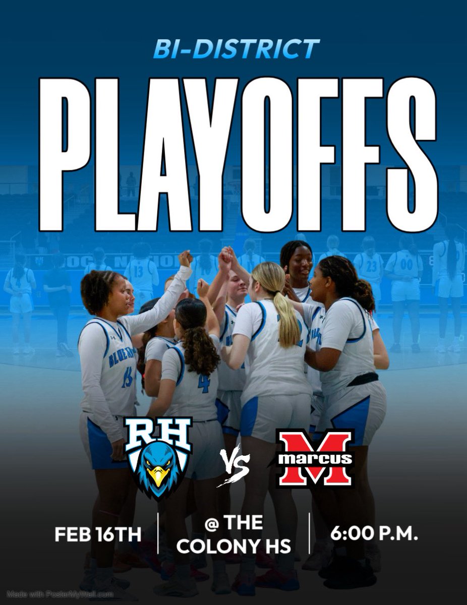 RockHillGBB's tweet photo. PLAYOFFS - ROUND 1

The Hill vs Marcus
📅 Monday, February 16th
📍The Colony HS
⏰ 6:00 pm
🎟️ https://t.co/jlZkYQbb0e

#DR1VE | #OutworkYesterday https://t.co/NXxYw5TBck