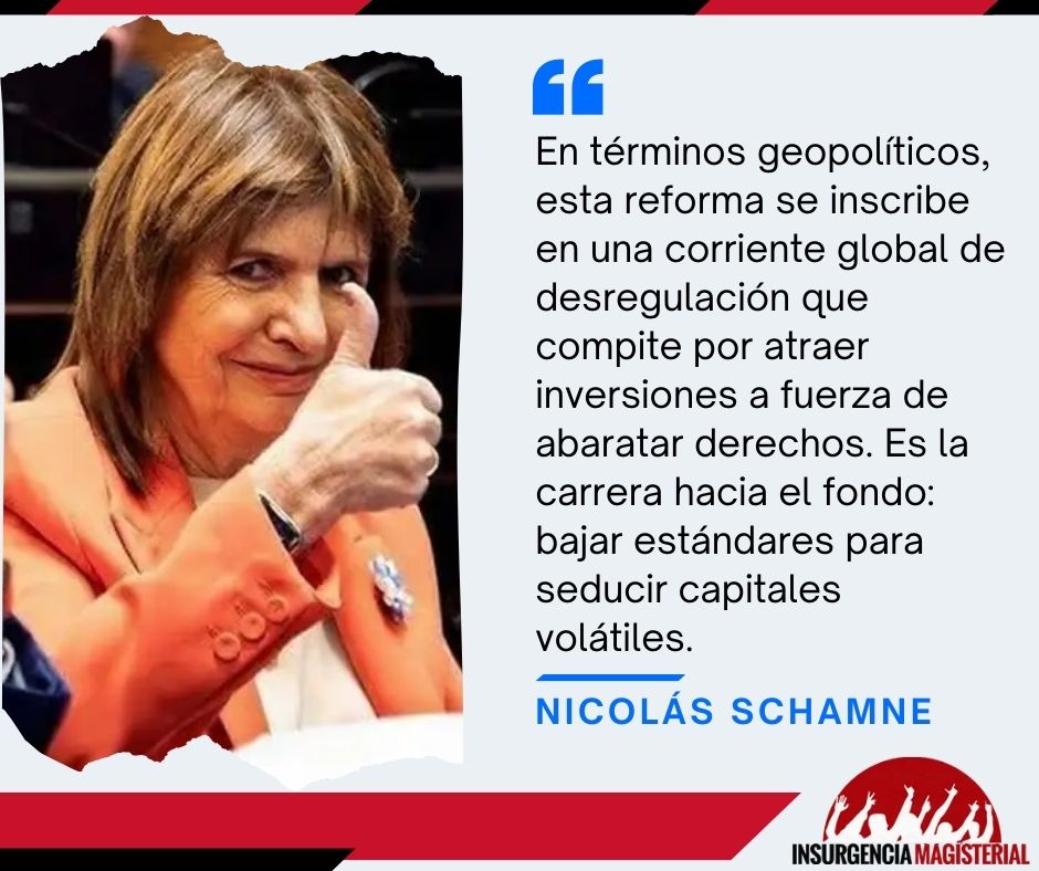 Argentina: La “modernización” que nos quiere desarmar como país. Cuando el trabajo deja de ser derecho y pasa a ser costo insurgenciamagisterial.com/argentina-la-m…