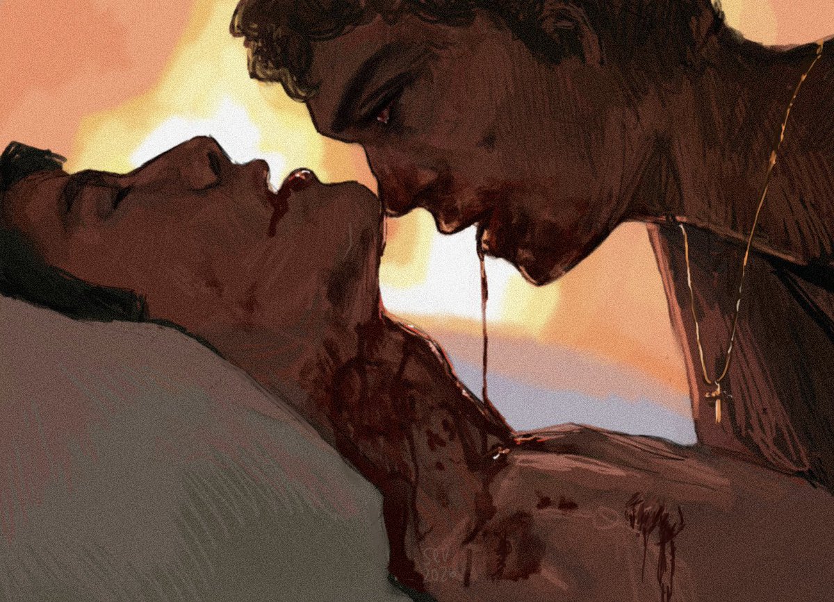 vampire ilya and his love at first bite #heatedrivalry  [ blood / nsfw ]