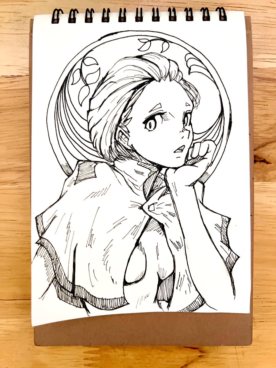 498日目 集中力が切れまちた Day 498 I lost focus. #illustration #Ink