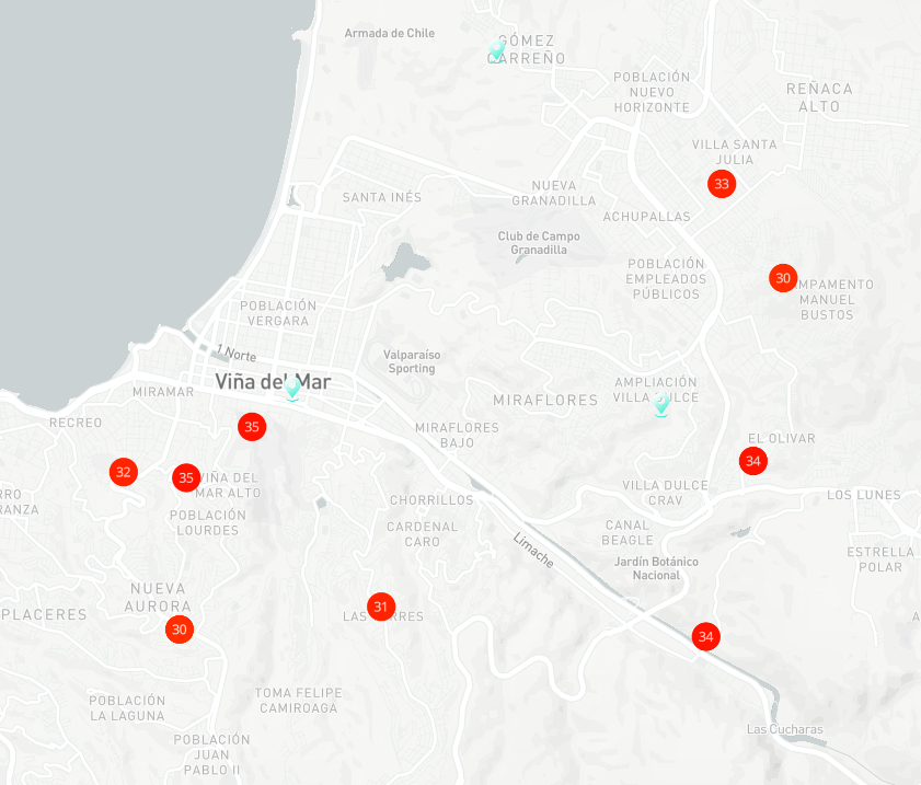 Jornada de extremo calor se vive a esta hora en Viña del Mar, en casi todos los sectores superamos los 30°C e inclusive estamos al borde de los 35°C en pleno centro (34.9° registra la estación meteorológica al interior de la Quinta Vergara).

<a href="/sitiodelsuceso/">Sitio del Suceso SDS</a> <a href="/RedGeoChile/">Red Geocientífica de Chile</a>