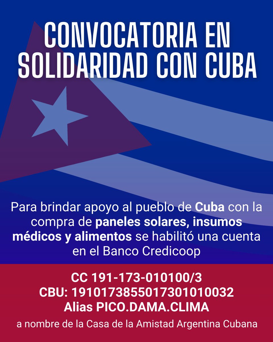kreyness's tweet photo. En un contexto de lucha contra la embestida antipopular y antinacional de #MileiDestruyeArgentina,  suscribimos declaración de solidaridad con #CubaNoEstáSola junto a 96 partidos comunistas de todo el mundo e iniciamos esta campaña. @pcaarg https://t.co/kALI01V7Iz