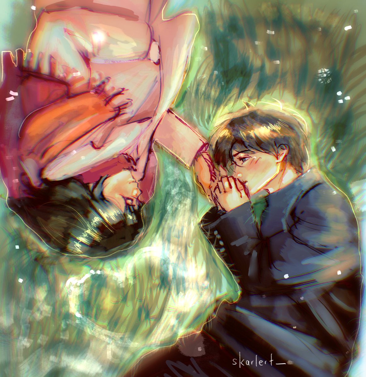 Happy Valentine’s Day!! Every Valentine’s Day is an excuse for me to draw eremika, thank you so much! #AttackOnTitan #eren #mikasa #eremika #aottwt