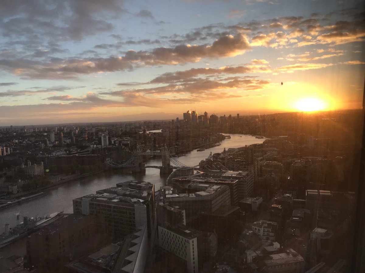 Sun going down over East #London. View from the #Shard