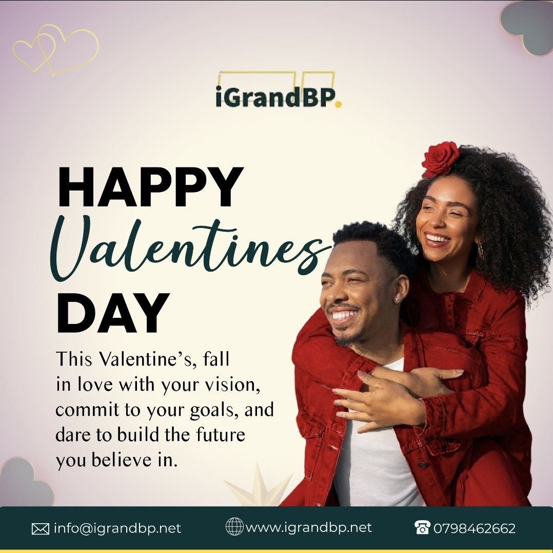 This valentine's, fall in love with your vision, commit to your goals, and dare to build the future you believe in. 
Call / text: +254 798 462 662 #ValentinesDay2026