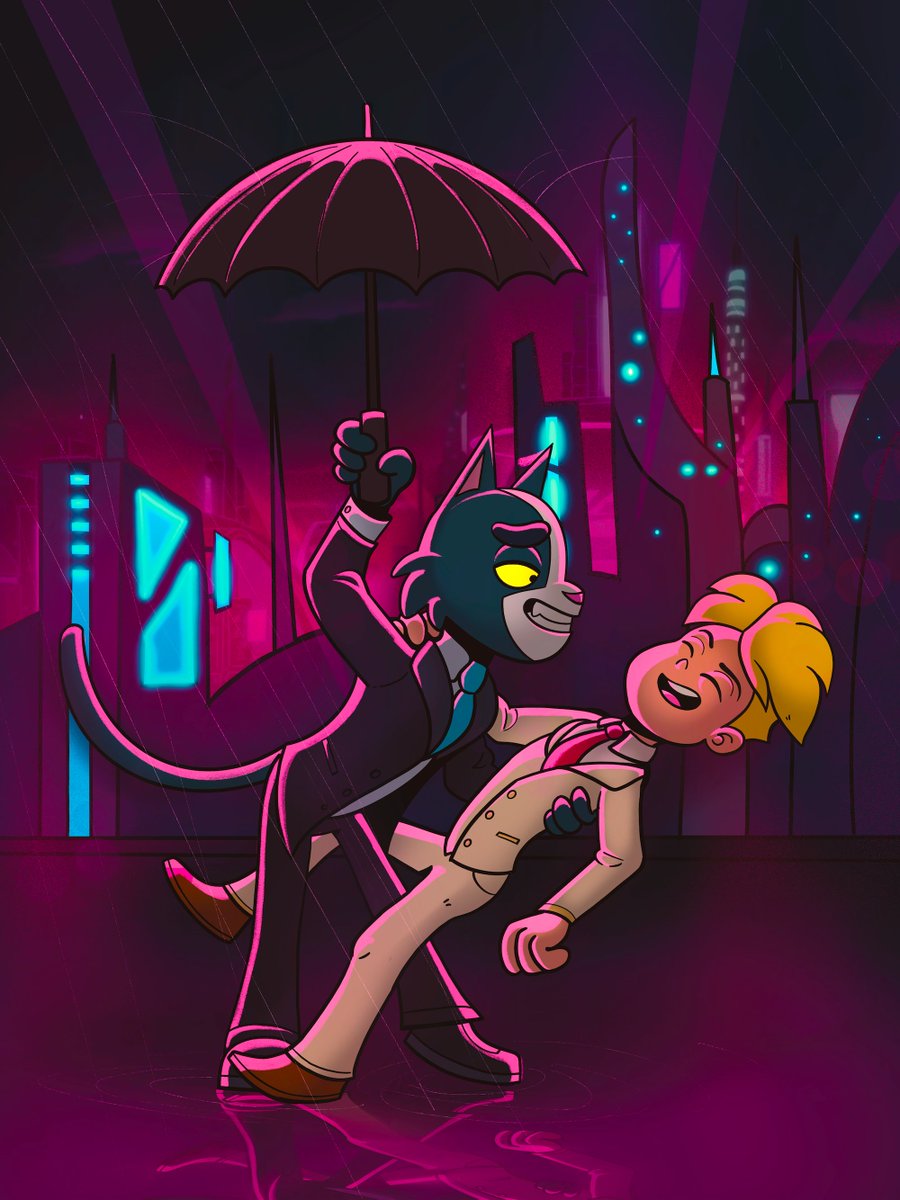 Rainy neon nights hit different when love finds a way.

Avocato holds Gary close, even at the end of the universe. For my fellow Final Space fans, Happy Valentines Day!

Drawing by the amazing <a href="/jagalang_22/">Galang-22</a> #FinalSpace  #GaryCato
