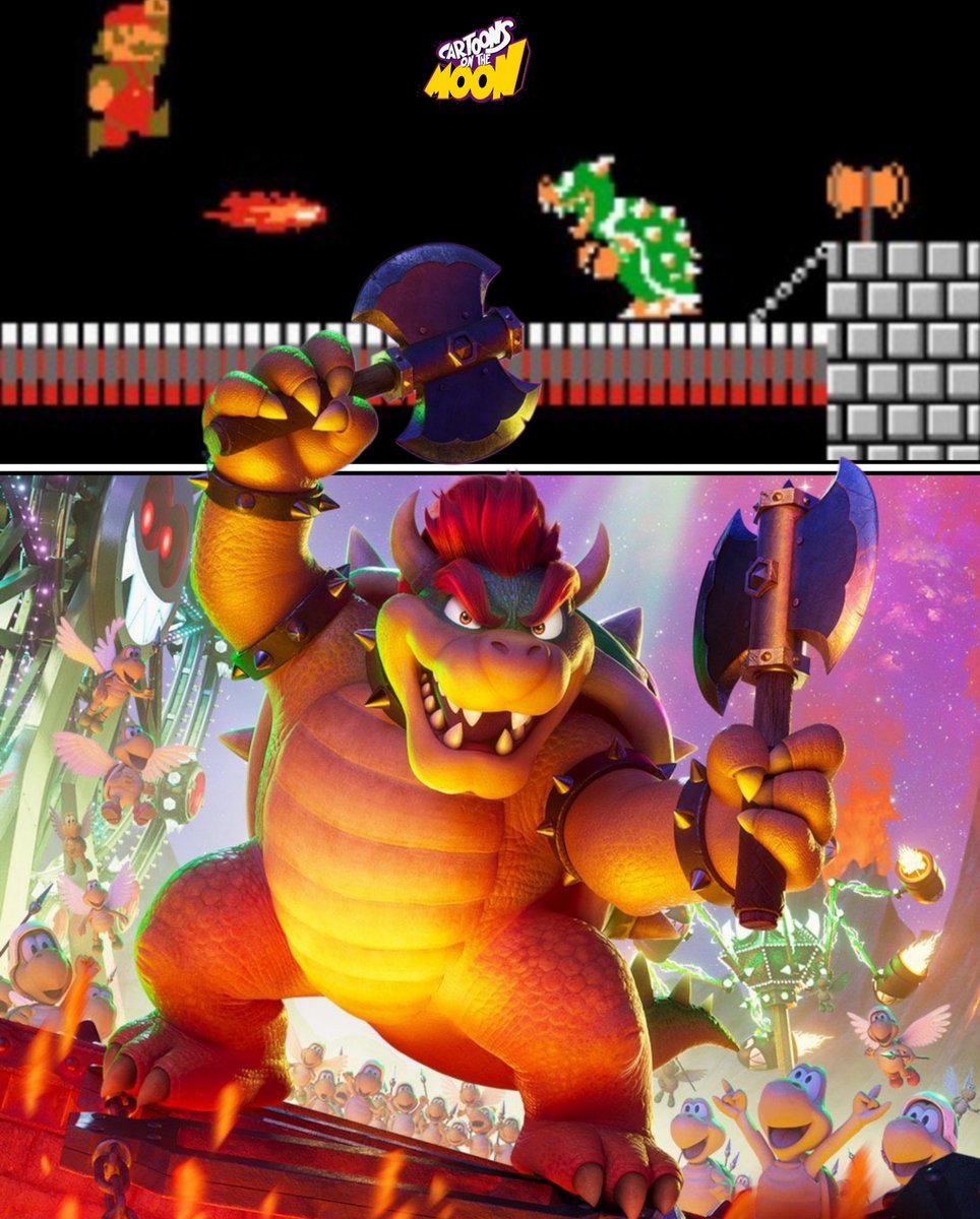 Bowser usará hachas sobre un puente de lava en The Super Mario Galaxy Movie 

Una hermosa referencia al primer juego de Mario