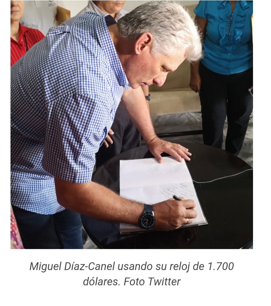 <a href="/Claudiashein/">Claudia Sheinbaum Pardo</a> envía 814 toneladas de víveres al dictador de la colección de relojes de marca Rolex y Breitling que rondan entre los los 160  a 200 mil pesos, <a href="/DiazCanelB/">Miguel Díaz-Canel Bermúdez</a> y se habla de que este político tiene una fortuna de alrededor de 150 millones de dólares.
¿Qué nos garantiza